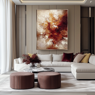 Warm Earthy Tones Living Space