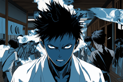 Crowded Corridor at Shinigami Academy