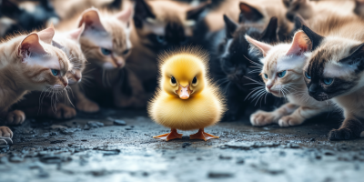 Duck and Hairless Cats