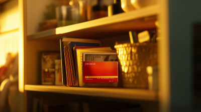 Red Credit Card in Cupboard