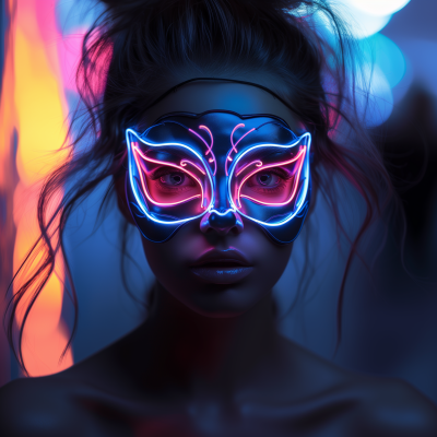 Neon Carnival Mask