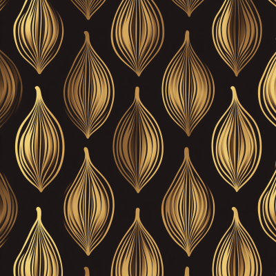 Elegant Art Nouveau Cocoa Pod Pattern