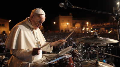 Pope Drumming at Concert