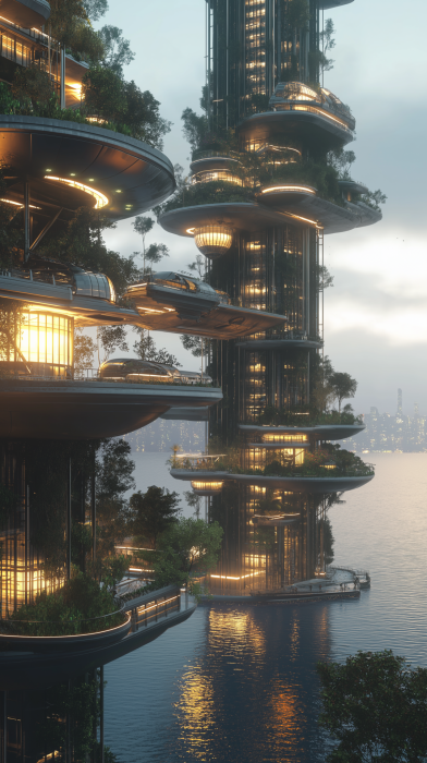 Futuristic Floating City