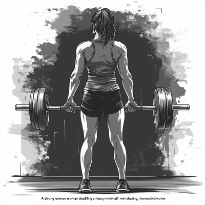 Strong Woman Deadlifting