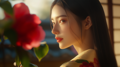 Oriental Kimono Beauty