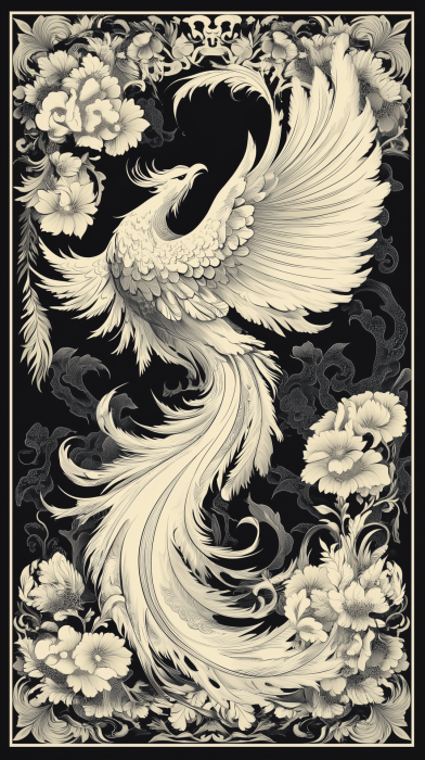 Majestic Phoenix Batik Design