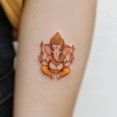 Ganesha Color Tattoo