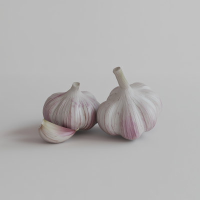 Garlic on White Background