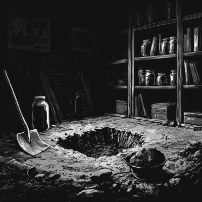 Dark Room Storyboard Sketch