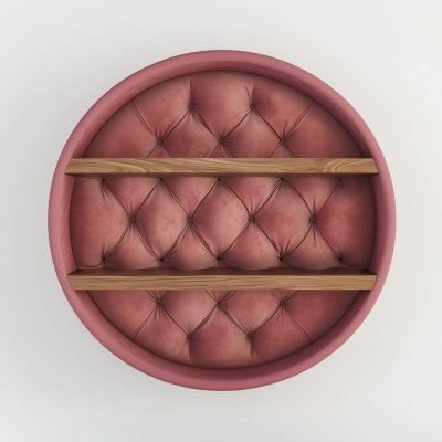 Simple Pink Velvet Upholstery