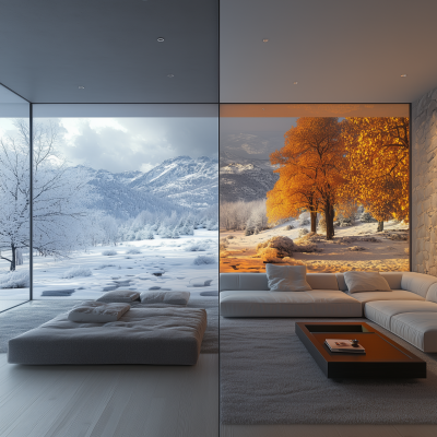 Seasonal Divide in Living Room