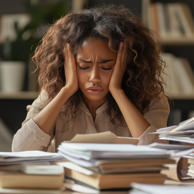Stressed Office Woman