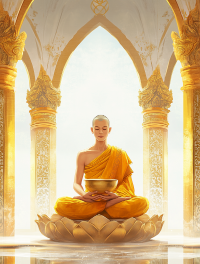 Meditative Monk