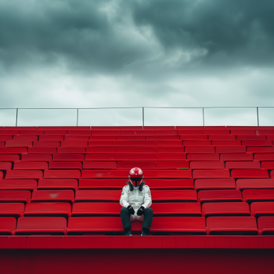 Lonely Driver in the Grandstand