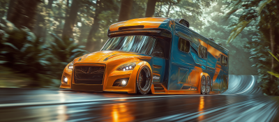 Racing Motorhome in Jungle