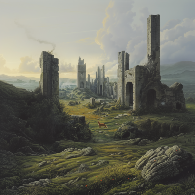 Empty Landscape with Ruins