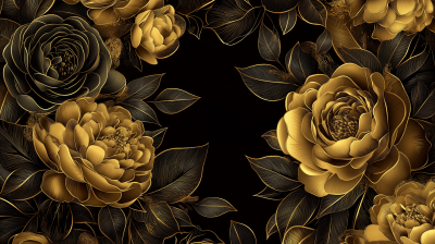 Luxury Gold Floral Background