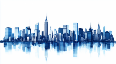 Minimalist New York City Skyline