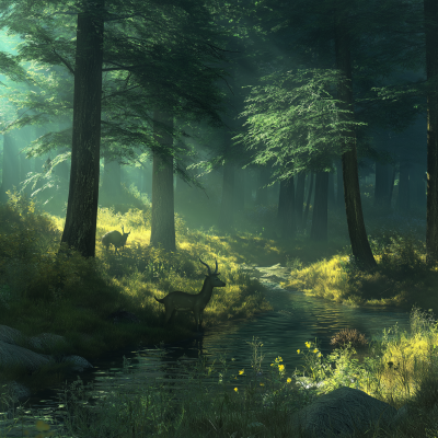 Magical Spring Forest