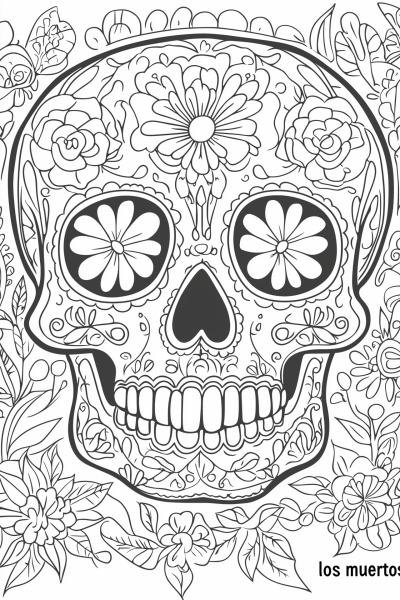 Mexican Skull Coloring Page