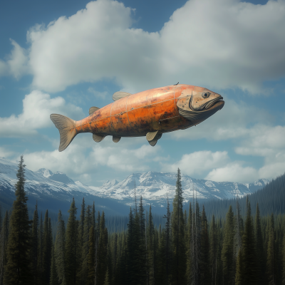 Trout Blimp Over Alberta