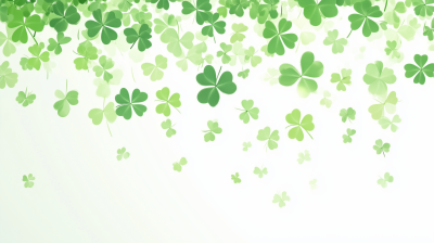 Cascading Shamrock Leaves