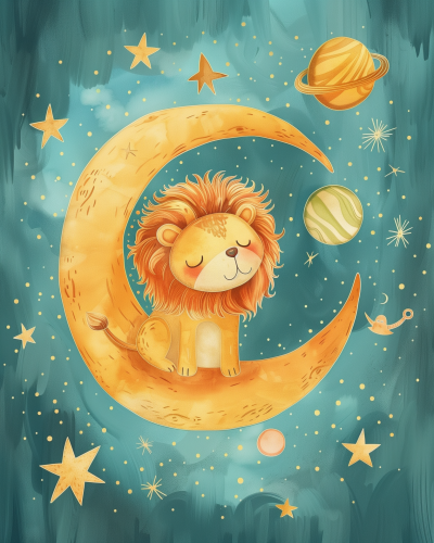 Leo Zodiac Card