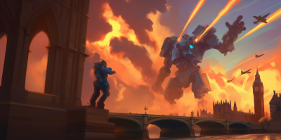 Giant Robot Over Big Ben
