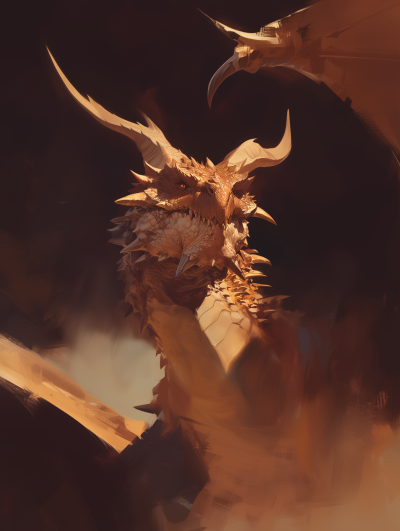 Smirking Ancient Dragon Portrait
