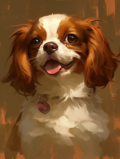 Excited Cavalier King Charles Spaniel