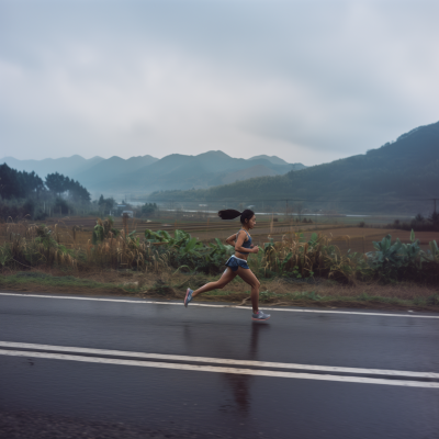 Women Runner in Motion