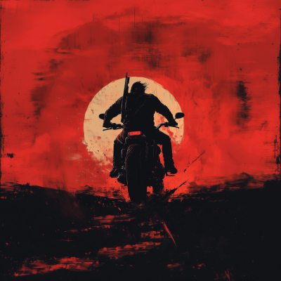 Shadowy Rider at Dawn