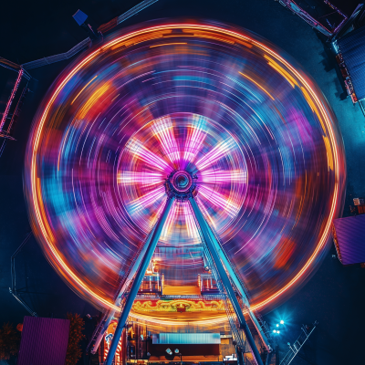 Night Carnival Ferris Wheel