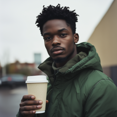 Young Man with Coffee