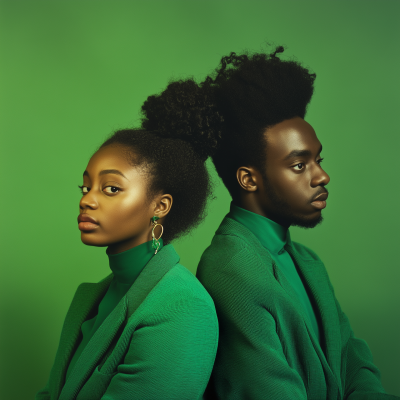 Young Couple in Green