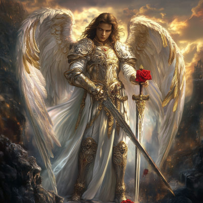 Archangel Michael in Cosmic Battle
