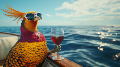 Golden Pheasant on a Yacht