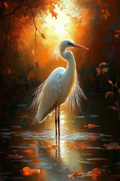 Egret in the Marsh