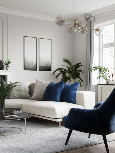 Elegant Scandinavian Living Room