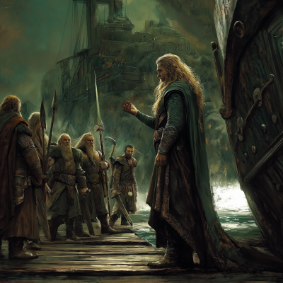 Loki and the Dwarves at the Dock