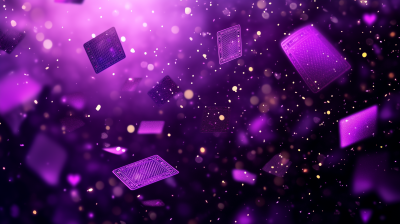 Neon Purple Playing Cards Background