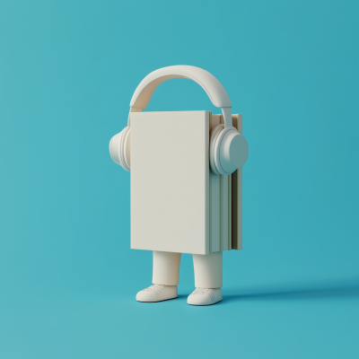 Beige Book with Headphones