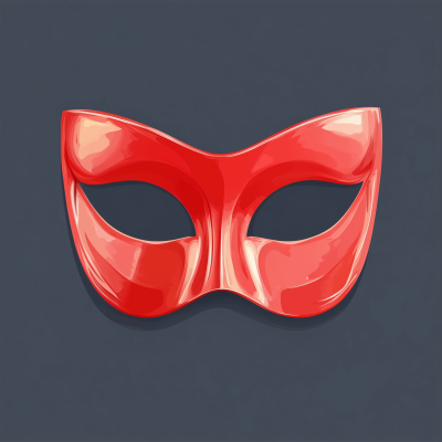 Simple Red Carnival Mask