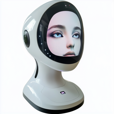 Healthcare Robot with Round Display Head