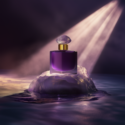 Elegant Purple Perfume Bottle