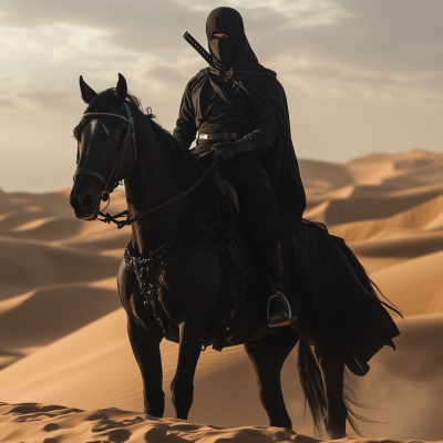 Ninja on Arabian Horse