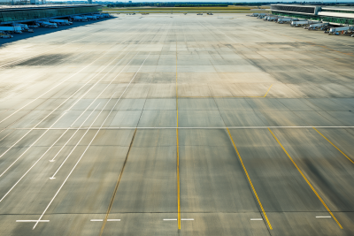 Empty Airport Parking Area