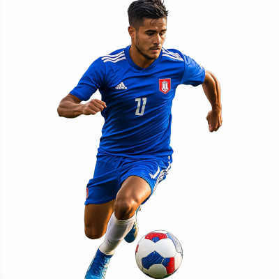 Chilean Soccer Player in Motion