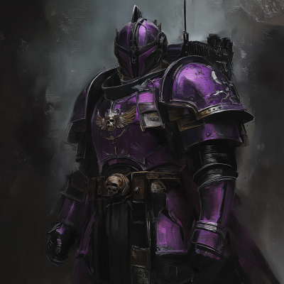 Adeptus Custode in Purple and Black Armor